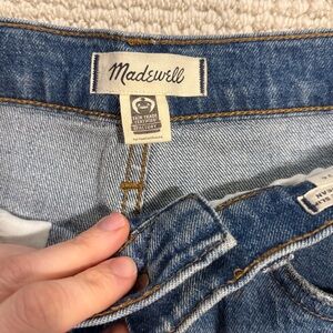 Madewell “high rise, slim crop, boy Jean”